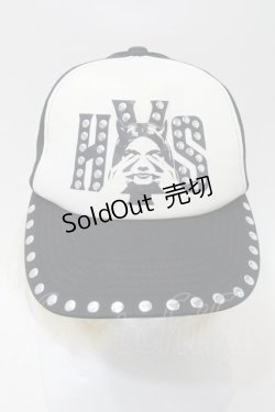 画像2: HYSTERIC GLAMOUR / /スタッズキャップ  黒ｘ白 S-25-10-26-006-PU-ZA-AS-ZS