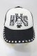 画像2: HYSTERIC GLAMOUR / /スタッズキャップ  黒x白 S-25-10-26-006-PU-ZA-AS-ZS (2)