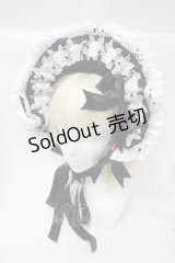 BABY,THE STARS SHINE BRIGHT / エリザベスボンネット  黒ｘ白 S-25-10-26-007-BA-AC-AS-ZS
