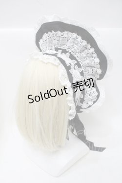 画像2: BABY,THE STARS SHINE BRIGHT / エリザベスボンネット  黒ｘ白 S-25-10-26-007-BA-AC-AS-ZS