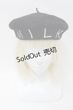 画像2: MILK / BIGロゴベレー  黒 S-25-10-26-008-ML-AC-HR-ZS
