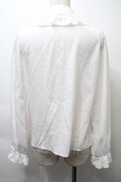 画像2: axes femme kawaii / リボンタイ付きフリルブラウス(リボン欠品)  白 S-25-10-26-015-AX-BL-HR-ZS
