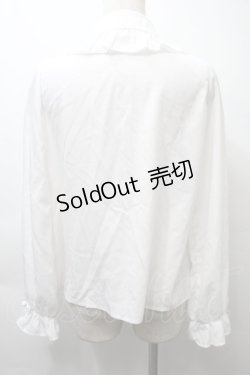 画像2: axes femme kawaii / リボンタイ付きフリルブラウス（リボン欠品）  白 S-25-10-26-015-AX-BL-HR-ZS