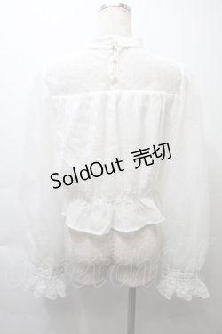 画像2: With Puji / チュールレーストップス  白 S-25-10-26-016-EL-TO-HR-ZS