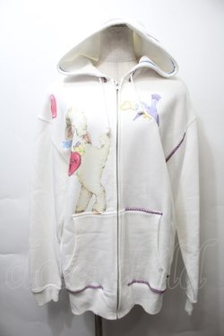 画像1: MILK / little friends パーカー  白 S-25-10-26-018-ML-TO-HR-ZS