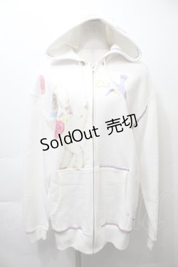画像1: MILK / little friends パーカー  白 S-25-10-26-018-ML-TO-HR-ZS