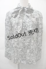 ALGONQUINS / プリント総柄シャツ  白ｘグリーン S-25-10-26-024-AL-BL-HR-ZS