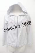 axes femme / レース使いフードパーカー  サックス S-25-10-26-028-AX-TO-HR-ZS