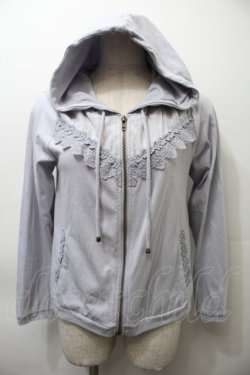 画像1: axes femme / レース使いフードパーカー  サックス S-25-10-26-028-AX-TO-HR-ZS