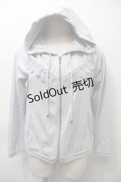 画像1: axes femme / レース使いフードパーカー  サックス S-25-10-26-028-AX-TO-HR-ZS