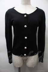 LODISPOTTO / パールボタンカーディガン  黒 S-25-10-26-032-LO-TO-HR-ZS