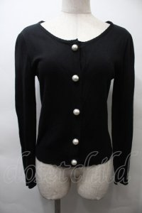 LODISPOTTO / パールボタンカーディガン  黒 S-25-10-26-032-LO-TO-HR-ZS
