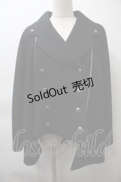 画像1: metamorphose / マント風ベスト・シャンブレー  黒 S-25-10-26-034-ME-JA-AS-ZS