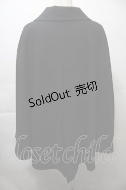 画像2: metamorphose / マント風ベスト・シャンブレー  黒 S-25-10-26-034-ME-JA-AS-ZS