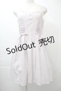Ank Rouge / ギンガムスピンドルキャミワンピース  ピンクｘ白 S-25-10-26-036-CA-OP-HR-ZS