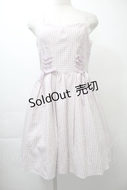 画像1: Ank Rouge / ギンガムスピンドルキャミワンピース  ピンクｘ白 S-25-10-26-036-CA-OP-HR-ZS