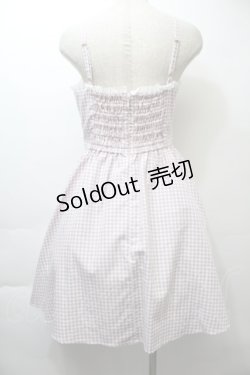 画像2: Ank Rouge / ギンガムスピンドルキャミワンピース  ピンクｘ白 S-25-10-26-036-CA-OP-HR-ZS