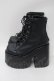 画像2: Demonia / ヒールレースアップブーツ  黒 S-25-10-26-003-PU-SH-HR-ZS (2)