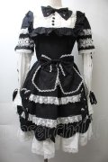 AND ROMEO / リボンレース豪華ワンピース  黒ｘ白 S-25-10-26-043-LO-OP-HR-ZS