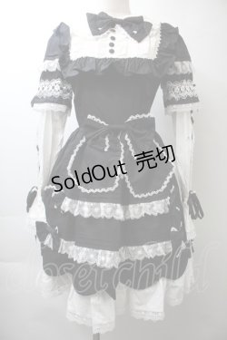 画像1: AND ROMEO / リボンレース豪華ワンピース  黒ｘ白 S-25-10-26-043-LO-OP-HR-ZS