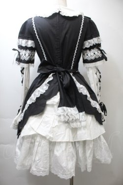 画像2: AND ROMEO / リボンレース豪華ワンピース  黒x白 S-25-10-26-043-LO-OP-HR-ZS