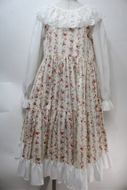 画像1: marcHenTica by Hiroko Tokumine / フレアローズワンピース  オフ S-25-10-27-002-LO-OP-AS-ZS