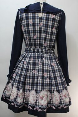 画像2: LIZ LISA / チェックローズワンピース  紺 S-25-10-27-021-LO-OP-HR-ZS