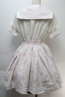 画像2: LIZ LISA / ローズプリントセーラーワンピース  白ｘピンク S-25-10-27-023-LO-OP-AS-ZS