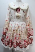 LIZ LISA / テディベアブック柄ワンピース  オフｘ赤 S-25-10-27-024-LO-OP-AS-ZS