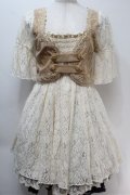 LIZ LISA / レイヤードデザインワンピース  オフｘベージュ S-25-10-27-029-LO-OP-AS-ZS