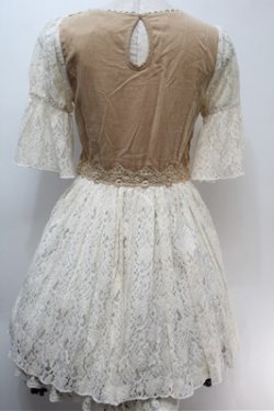 画像2: LIZ LISA / レイヤードデザインワンピース  オフｘベージュ S-25-10-27-029-LO-OP-AS-ZS