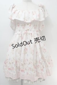LIZ LISA / 肩リボン花柄ワンピース  ピンク S-25-10-27-034-LO-OP-HR-ZS