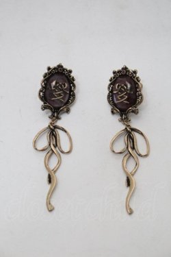 画像1: axes femme / 額縁リボンイヤリング  アンティークゴールド S-25-10-29-001-AX-AC-AS-ZS