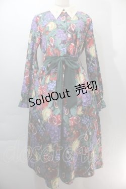 画像1: axes femme / グルマンディーズワンピース  ワイン S-25-10-29-044-AX-OP-AS-ZS