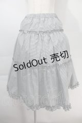 m petit by misako / NINA'Sギャザースカート  黒ｘ白 S-25-10-29-049-LO-SK-AS-ZS