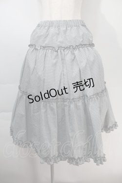 画像1: m petit by misako / NINA'Sギャザースカート  黒ｘ白 S-25-10-29-049-LO-SK-AS-ZS