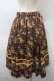 画像2: axes femme / キンモクセイ柄イレヘムスカート  ブラウン S-25-10-29-052-AX-SK-AS-ZS (2)