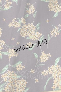 画像3: axes femme / キンモクセイ柄イレヘムスカート  ブラウン S-25-10-29-052-AX-SK-AS-ZS