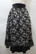 Kurumi Collaboration / グレイスフルコルセット風ロングスカート  黒 S-25-10-29-053-LO-SK-AS-ZS