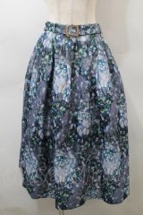 axes femme / ステンドグラスランプ柄スカート  ブルー S-25-10-29-055-AX-SK-AS-ZS