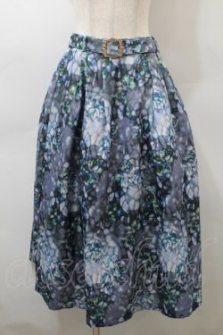 画像1: axes femme / ステンドグラスランプ柄スカート  ブルー S-25-10-29-055-AX-SK-AS-ZS