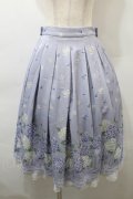 axes femme / 紫陽花パネル柄スカート  ラベンダー S-25-10-29-056-AX-SK-AS-ZS