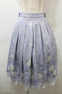 axes femme / 紫陽花パネル柄スカート  ラベンダー S-25-10-29-056-AX-SK-AS-ZS