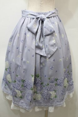 画像2: axes femme / 紫陽花パネル柄スカート  ラベンダー S-25-10-29-056-AX-SK-AS-ZS