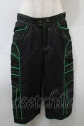 PUNK / ハーフパンツ  黒ｘグリーン S-25-10-29-058-PU-PA-HR-ZS