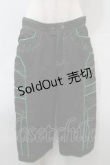 PUNK / ハーフパンツ  黒ｘグリーン S-25-10-29-058-PU-PA-HR-ZS