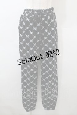 画像1: 【SALE】LOLITA / スウェットパンツ  黒ｘ白 S-25-10-29-060-LO-PA-HR-ZT517