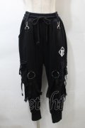 KRY CLOTHING / サス付きスウェットパンツ  黒 S-25-10-29-061-EL-PA-HR-ZS