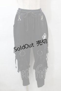 画像1: KRY CLOTHING / サス付きスウェットパンツ  黒 S-25-10-29-061-EL-PA-HR-ZS