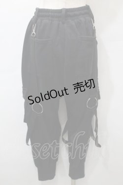 画像2: KRY CLOTHING / サス付きスウェットパンツ  黒 S-25-10-29-061-EL-PA-HR-ZS